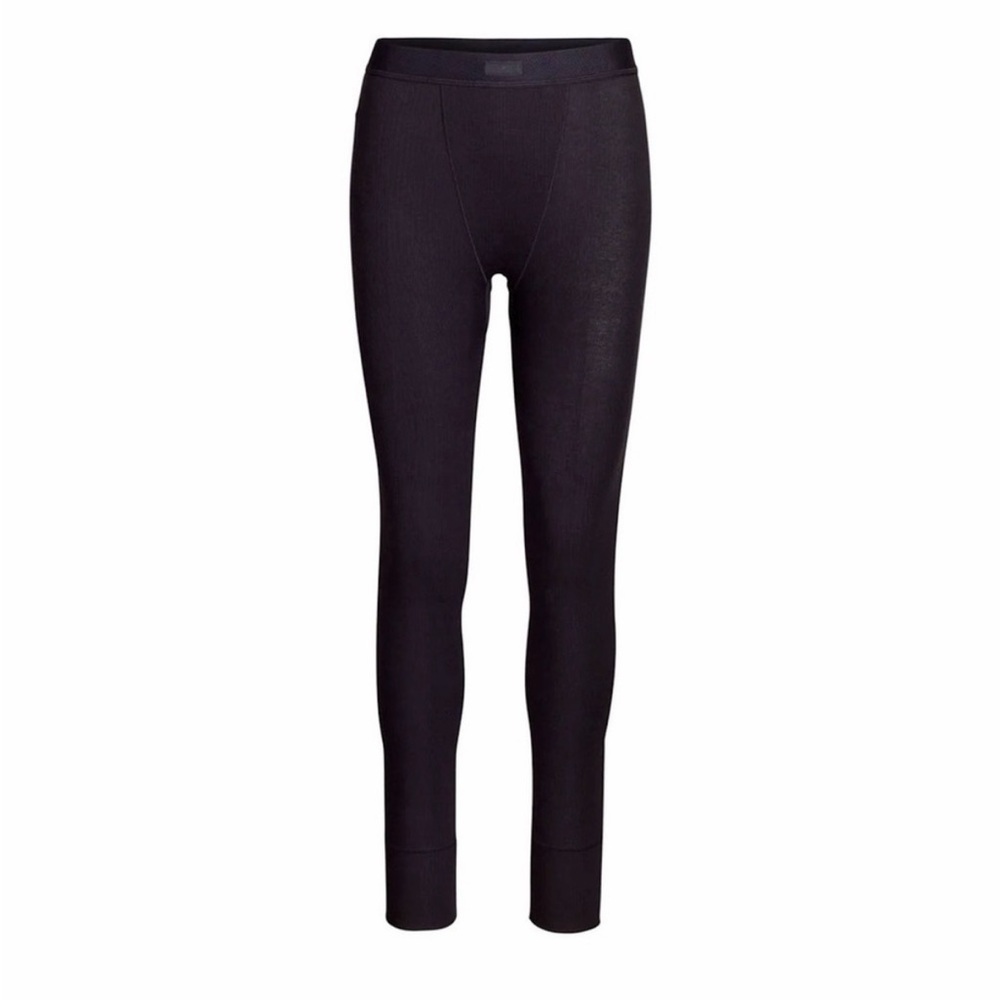 Skims Logo Pointelle Legging - Soot - size Large
